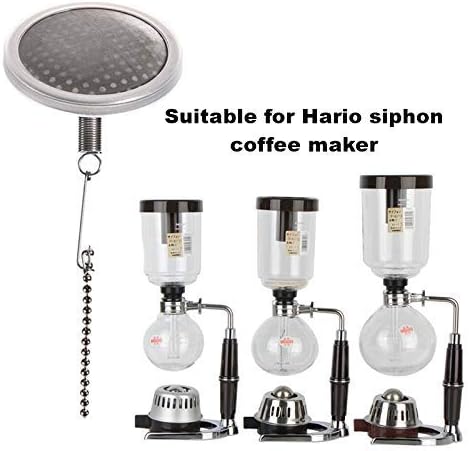 Permanent Siphon/Syhon Coffee Filter for Hario Yama Siphon Coffee Maker and Other Syphon Coffee Maker, Stainless Steel & White Silicon Rubber, Model: A1