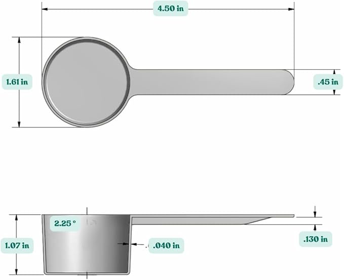 Supplement and Supply 2 Tbsp (1 Oz. | 6 Tsp | 29.6 mL) Long Handle Scoop for Coffee, Protein Powder, Pet Food, Spices, Grains, Dry Goods – Food-Grade BPA-Free Plastic Measuring Spoon (Pack of 5)