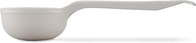 Carlisle FoodService Products Measure Miser Solid Measuring Spoon with Short Handle, 3 Ounces, White (Pack Of 12)