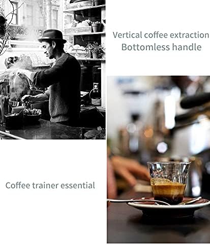 NEOUZA 51mm 2 Eears Espresso Bottomless Portafilter for Delonghi Stilosa Icona ECP31.21 ECP33.21 ECP35.31 ECP36.31, 304 Stainless Steel with Non-Pressurized Basket