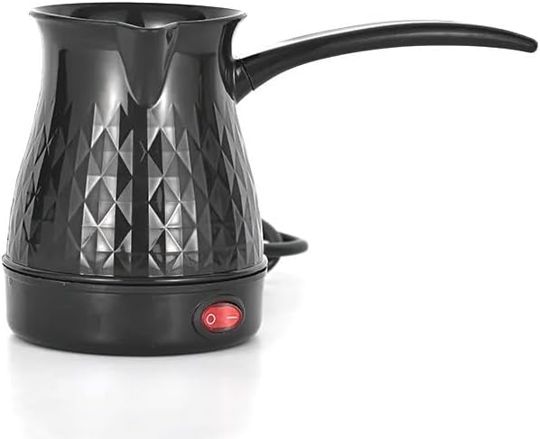 Coffee Maker, ABS Stainless Steel Electric Arabic, Greek & Turkish Coffee Pot, 600ml Even Heating Tea Maker Kettle with Removable & Anti Scald Handle for Greek Arabic Tea, Milk