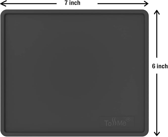 ToSSme Espresso Tamping Mat I 6X7 Inch Food Safe Silicone Coffee Tamper Mat I Portafilter Mat For Baristas I Coffee Tamp Mat I Waterproof, Heat Resistant Tamping Pad and Tamp Station TM-CO05 Black