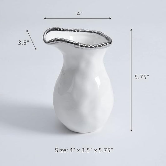 Pampa Bay Creamer or Pitcher (White and Silver)