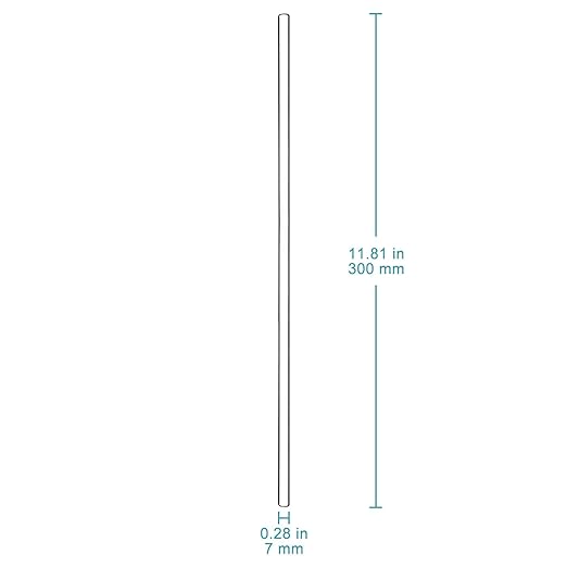 stonylab 8 Pack Glass Stirring Rods, Solid Borosilicate Glass Rods Stirrers Sticks with Rounded Ends for Lab Kitchen, 12 Inch Length