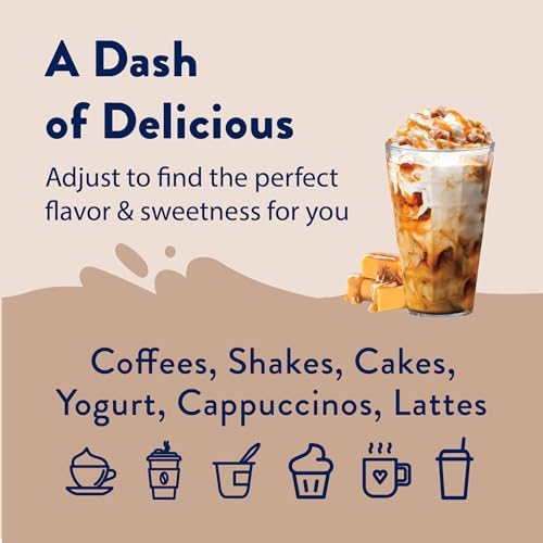 Jordan’s Skinny Mixes Sugar Free Coffee Syrup, Salted Caramel Coffee Flavoring Syrup, Zero Calorie Drink Mix, Lattes, Baking, Protein Shake or Cocktail, Dairy & Gluten Free, Kosher, 25.4 Fl Oz, 6 Pack