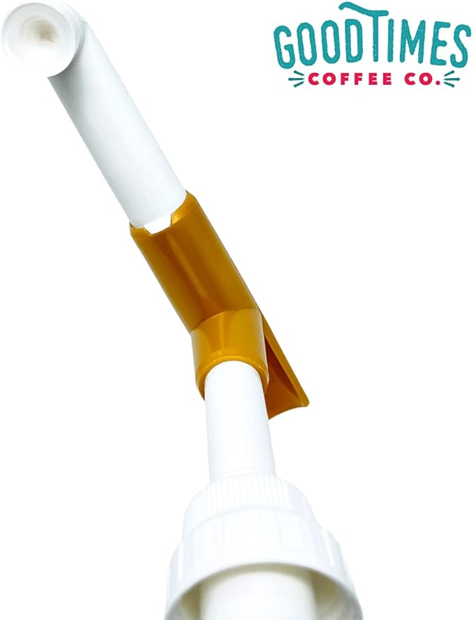 Good Times Coffee Co. Sauce Pump Dispenser for Ghirardelli Bottles (Pack of 6), Fits 87.3 to 90.4 Ounce Bottles