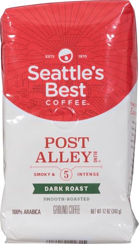 Seattle's Best Coffee Post Alley Blend (Previously Signature Blend No. 5) Dark Roast Ground Coffee, 12 Ounce (Pack of 2)