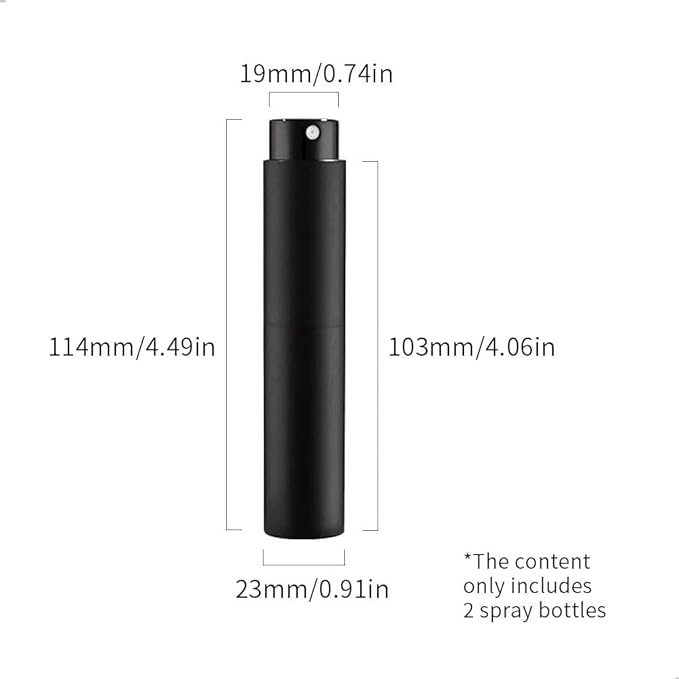 2PCS/10ml Coffee Bean Spray Bottle Espresso Spray Bottle Portable Empty Small Refillable Sprayer For Reducing Coffee Power Static,Black