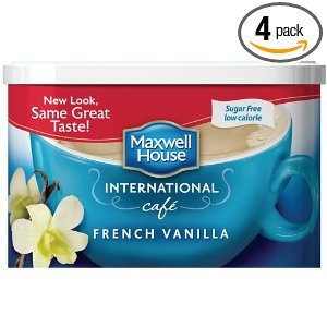 Maxwell International Cafe-Style Sugar Free French Vanilla Cafe Beverage Mix 4 OZ (Pack of 16)