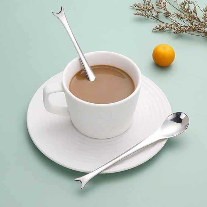 Small Dessert Spoons,Coffee Spoons,Espresso Ice Cream Spoon,Stainless Steel spoon,5.5 Inches,4 Pieces.