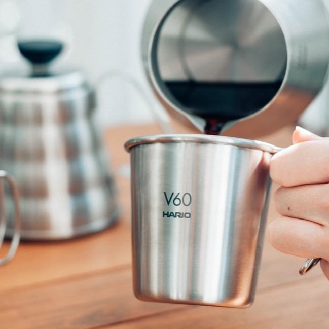 Hario Outdoor V60 Stacking Mug, 320ml Silver