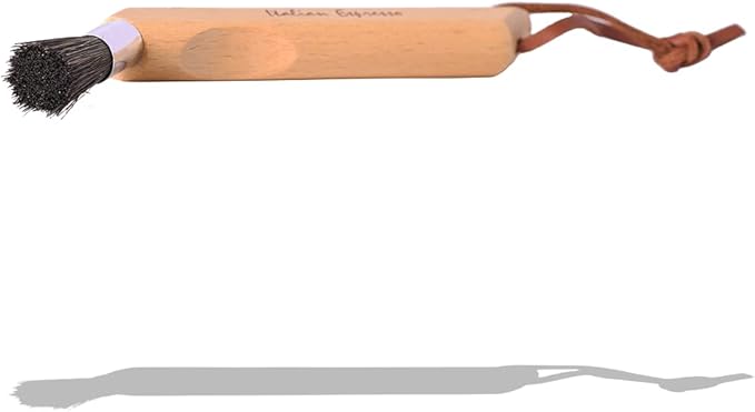 Valentino Garemi Coffee Machine Cleaning Brush – Natural Bristle Espresso & Grinder Cleaning Tool – Wooden Handle – Made in Germany