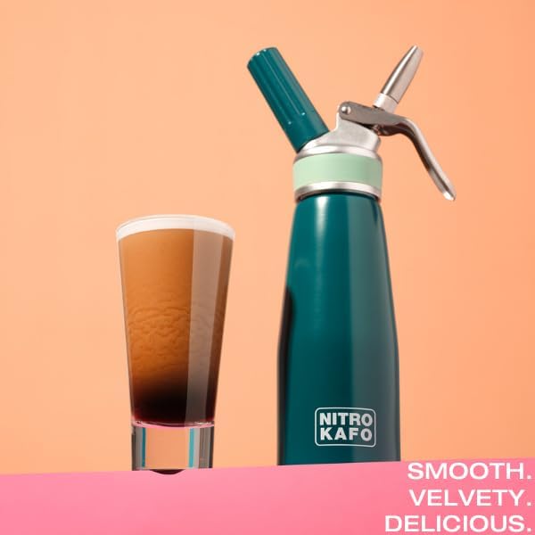 Premium 1L Nitro Coffee Maker, Aluminum Nitro Cold Brew Coffee Maker with Special Nitro Diffuser Nozzle & Cold Brew Pitcher for Making Nitro Cold Brew, 1 Quart/1L