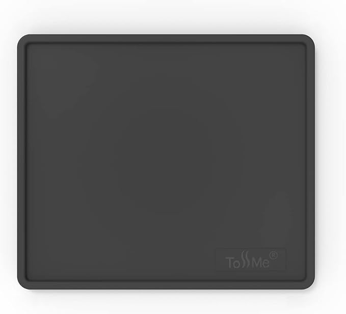 ToSSme Espresso Tamping Mat I 6X7 Inch Food Safe Silicone Coffee Tamper Mat I Portafilter Mat For Baristas I Coffee Tamp Mat I Waterproof, Heat Resistant Tamping Pad and Tamp Station TM-CO05 Black