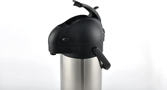 Heritage66 3L Airpot Coffee Dispenser, Stainless Steel Triple-Wall Vacuum Insulated Pump Pot, Thermal Coffee Server Keeps Drinks Hot 12 Hrs/Cold 24 Hrs, Ideal for Home, Office, Parties