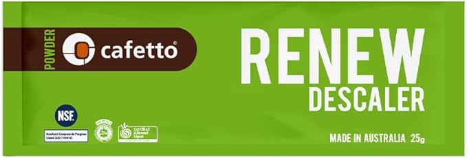 verybarista Renew Descaler (6 x 25g sachets). Designed for espresso machines, boilers and coffee brewers. Safe to use on aluminium, brass and stainless steel