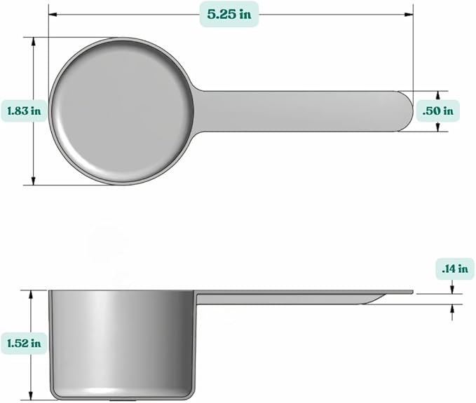Supplement and Supply 55 mL (55 CC | 1.86 Oz.) Long Handle Scoop for Coffee, Protein Powder, Pet Food, Spices, Grains, Dry Goods – Food-Grade BPA-Free Plastic Measuring Spoon (Pack of 10)