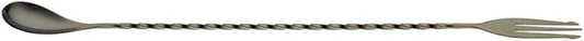 Barfly Bar Spoon, Fork End 12 3/8" (31.5 Cm), Gun Metal Black