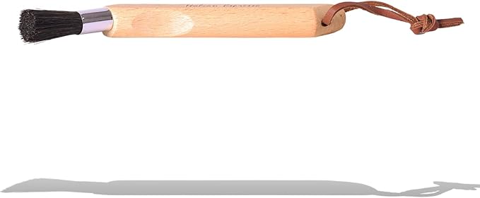 Valentino Garemi Coffee Machine Cleaning Brush – Natural Bristle Espresso & Grinder Cleaning Tool – Wooden Handle – Made in Germany