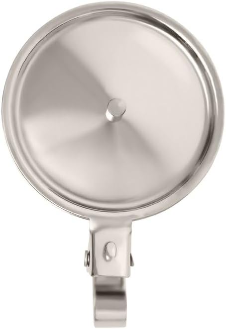Stainless Steel Creamer Dispenser with Handle, 10 oz, Flat Lid Stackable, Mirror Finish (1, Non Stackable Server)