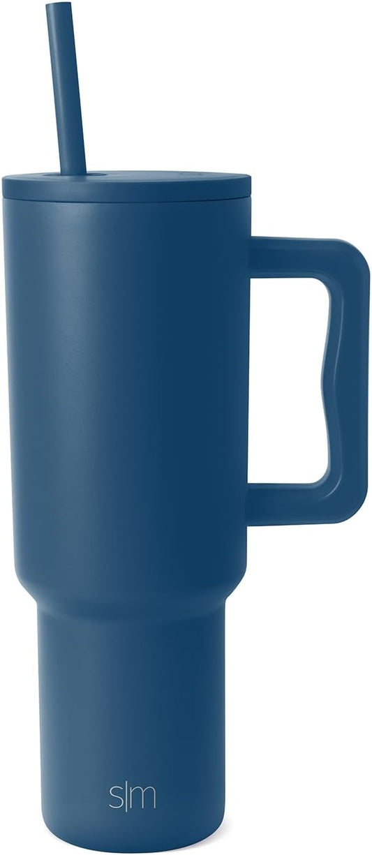 Simple Modern 40 oz Trek Tumbler with Handle and Straw Lid | Cup Holder Friendly Insulated Stainless Steel Travel Mug | Slumberland