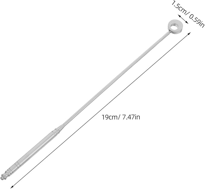2 Pcs Metal Cocktail Stir Sticks, 7.5 Inch Smooth Coffee Stirrers Reusable with Stainless Steel, Coffee Stir Sticks for Home and Bars