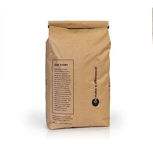 Gobena Coffee 5lb Fair Trade Organic Certified Honduran Medium Roast Whole Bean, 100% Arabica Specialty Coffee, 80 ounces, 5 pounds, Bulk