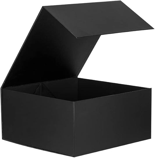 Black Gift Boxes 16 Pack,Collapsible Gift Box with Lid Magnetic Closure,Packaging for Small Business, Parties, Boutiques, Bridesmaid Wedding, Jewelry store, Apparel, Retail Bulk 6x6x3 inch