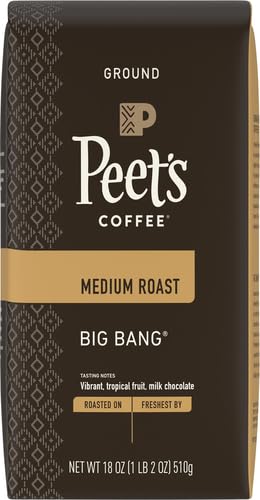 Peet's Coffee Medium Roast Ground Coffee | Big Bang | 36 Ounces | 2 Bags