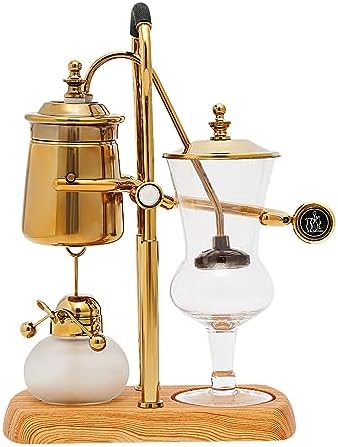 Belgian Luxury Vintage Siphon Coffee Maker - Elegant Retro Design, Royal Family Inspired, Vacuum Brewing System, Copper Balance Brewer for Premium Coffee Experience
