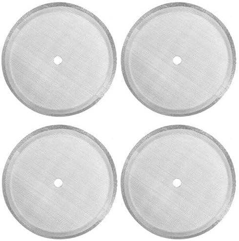 ACKLLR 4 Pack French Press Replacement Filter Screen,Reusable Stainless Steel Mesh Filters for Universal 1000 ml / 34 oz / 8 cup French Press Coffee Makers