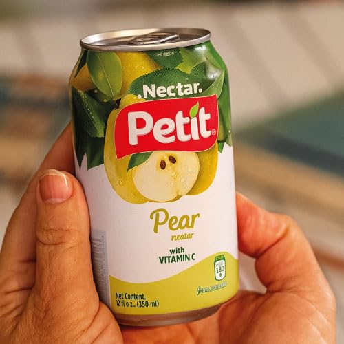 Petit Pear Nectar, 330 ml Cans (Pack of 24) – Refreshing Tropical Fruit Juice Beverage