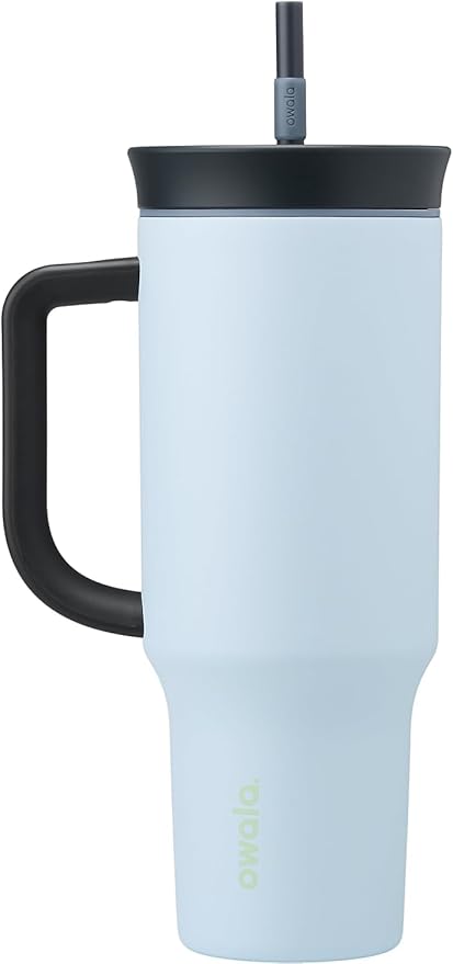 Owala 40oz Stainless Steel Triple Layer Insulated Travel Tumbler with Spill Resistant Lid & 2-in-1 Water Bottle Brush Cleaner