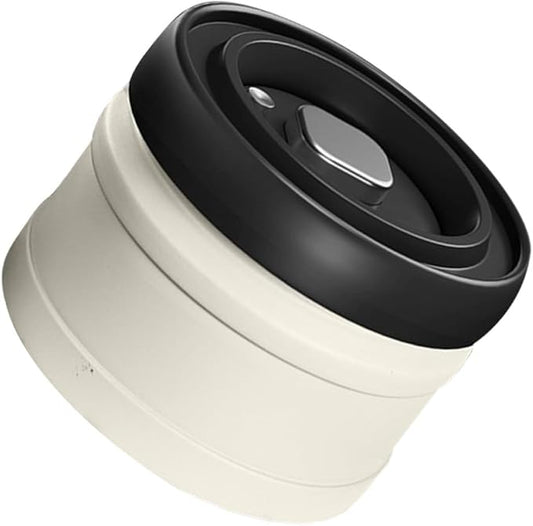 Cabilock Vacuum Seal Spice Canister and Lidded Beans Container 750Ml White Press-To-Close Food Storage Jar for Pantry Organization and Coffee Bean Storage