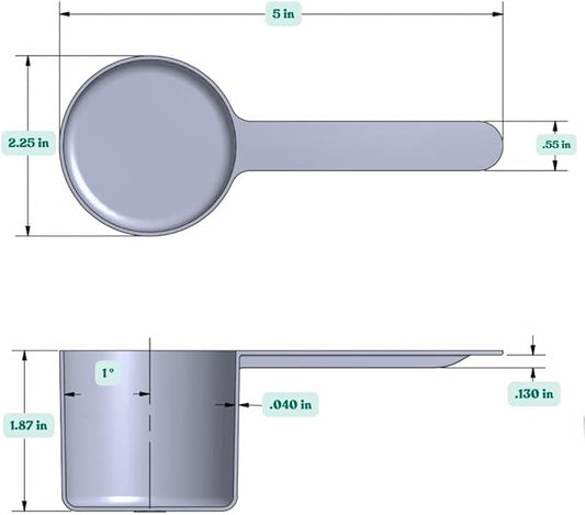 Supplement and Supply 106 mL (106 CC | 3.58 Oz.) Long Handle Scoop for Coffee, Protein Powder, Pet Food, Spices, Grains, Dry Goods – Food-Grade BPA-Free Plastic Measuring Spoon (Pack of 1)