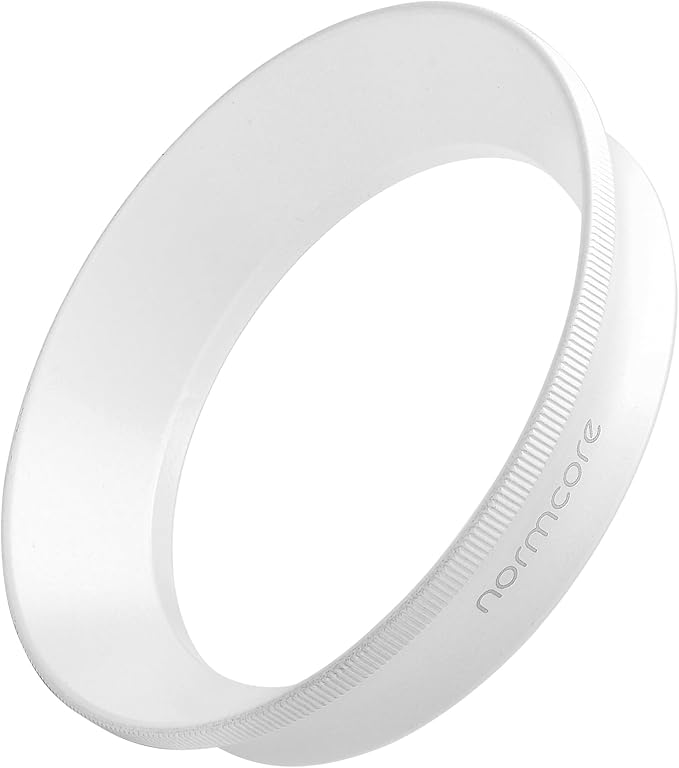 Normcore 58mm Espresso Dosing Funnel V2 - Magnetic Dosing Ring - 18mm Anodized Aluminum with 8 Neodymium Compatible with 58mm Bottomless Portafilter - Non-stick coating White