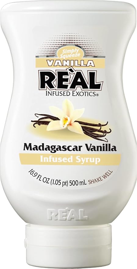 Vanilla Reàl Infused Exotics, Madagascar Vanilla Infused Syrup, 16.9 FL OZ Squeezable Bottle