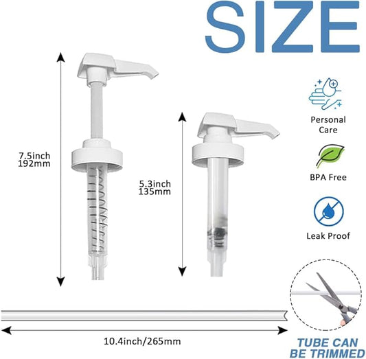 16 Pack Gallon Jug Pump Dispenser 38-400 White Pump for Gallon Jug Dispensing - 7cc Lotion Gallon Shampoo Pump Top Replacement, Fits 1 Gallon Bottle 64oz 128oz Hand Sanitizer Containers, Plus Labels