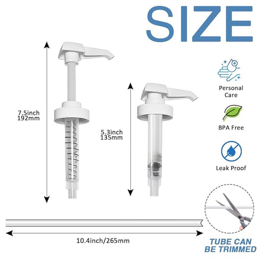 24 Pack Gallon Jug Pump Dispenser 38-400 White Pump - 7cc Lotion Shampoo Pump Top Replacement, Fits 1 Gallon Bottle 64oz 128oz Hand Sanitizer Containers, Plus Labels
