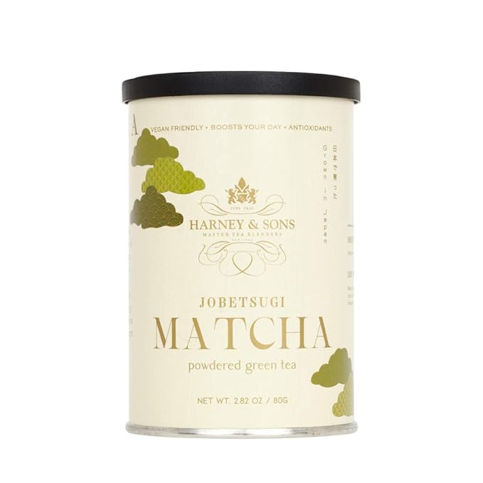Harney & Sons Matcha Jobetsugi, 80 gram tin, Thin Grade Matcha, Powdered Green Tea for Japanese Tea Ceremony