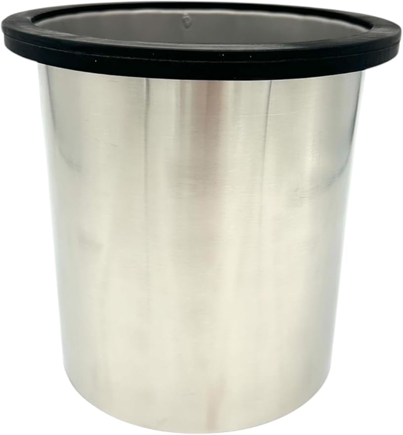 Rattleware Stainless Steel Open Bottom Knock Box Chute – Heavy-Duty Espresso Disposal Bin with Welded Rubber Bar – Fits Coffee Stations, Cafe, Restaurant, Hotel, or Home Use (6.25" x 7.5")