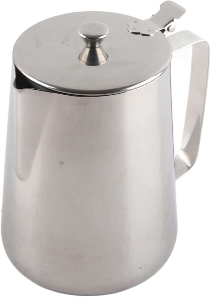 Espresso Steaming Pitcher, Stainless Steel Frothing Pitcher Milk Frothing Pitcher Jug with Lid Latte Coffee Art Tool (2000ml)