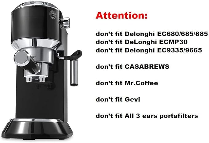 51mm bottomless portafilter 2 ears for Delonghi ECP3120 3220 3420 3620 33.21 35.31 36.31/BCO420 430 432/EC152 155 156 200 221 235 260 330 702