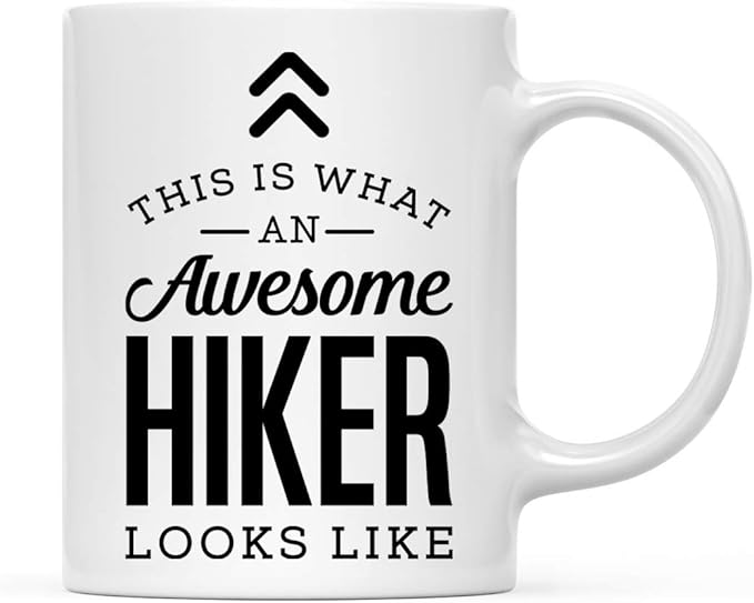 Andaz Press 11oz. Ceramic Coffee Tea Mug Thank You Gift, This is What an Awesome Hiker Looks Like, 1-Pack, Birthday Christmas Gift Ideas Coworker Him Her, Includes Gift Box
