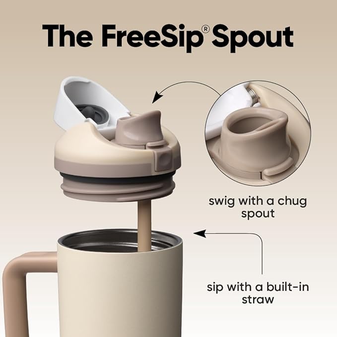 Owala FreeSip Tumbler - Stainless Steel - 30-oz. - Tan (Lightly Toasted)