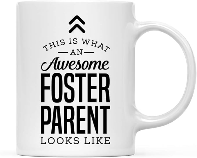 Andaz Press 11oz. Ceramic Coffee Tea Mug Thank You Gift, This Is What An Awesome Foster Parent Looks Like, 1-Pack, Birthday Christmas Ideas Coworker Him Her, Includes Gift Box Foster Parent Gifts