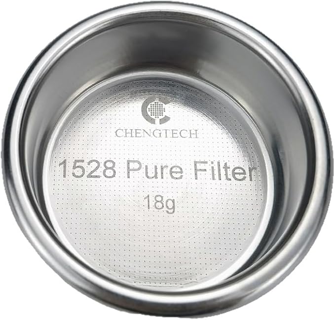 Espresso Accessories, 18g Pure Precision Espresso Basket – 1528 Micro-Screen Holes, 0.16mm Full-Perforated Bottom, Ultra-Clean Filtration for Sweet & Balanced Espresso