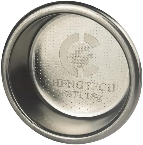 58mm 18g 888Ti Titanium Espresso Filter Basket – Precision 888 Holes, Straight-Walled Flat Bottom, Ridgeless for Balanced Extraction