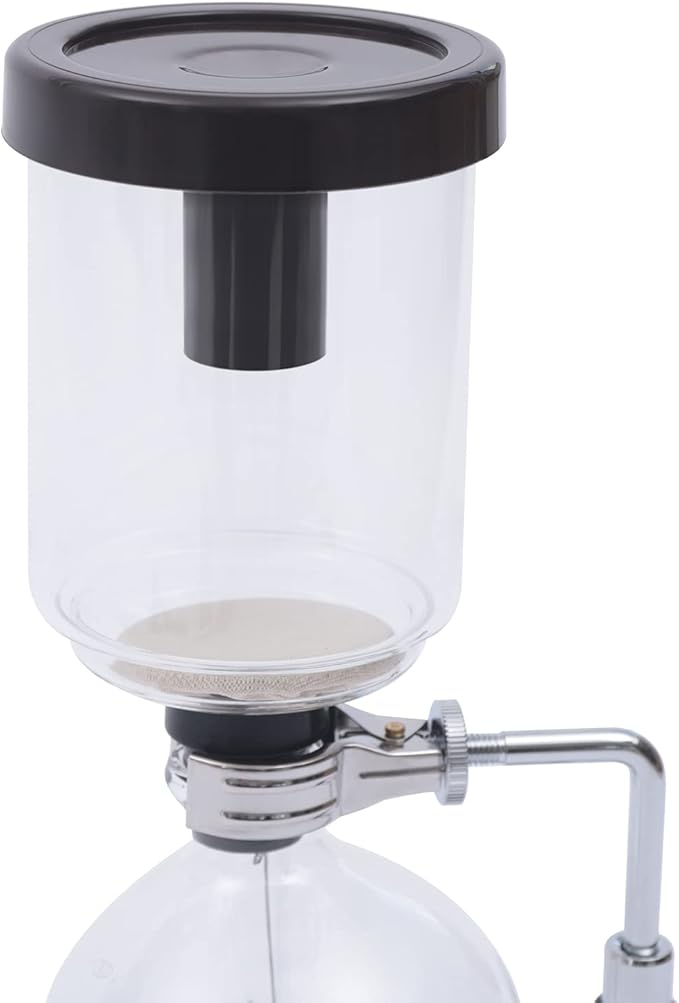 DYRABREST Siphon Syphon Coffee Maker, 5-Cup Coffee Syphon Tabletop Siphon (Syphon) Coffee Maker 500ml Borosilicate Tabletop Vacuum Coffee Maker for Home, Coffee Shops and Offices (500ml, Black)