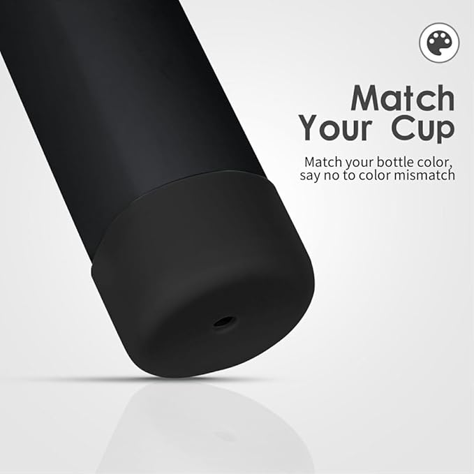 2PCS Silicone Water Bottle Boot, Compatible with Owala 24oz 32oz 40oz, Protective Anti-Scratch & Anti-Dent No Noise Sleeve Cover for FreeSip/Twist/Flip Water Bottles (Very Very Dark, 32oz)